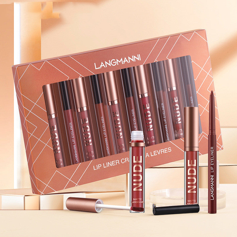 Langmanni | Ivory Lipstick & Lipliner-Set